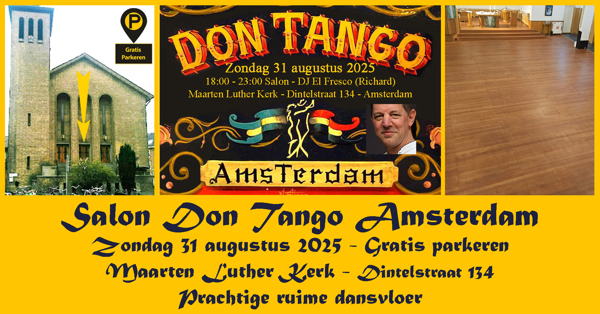 Salon Don Tango Amsterdam - Zondag 31 augustus 2025 18h-23h