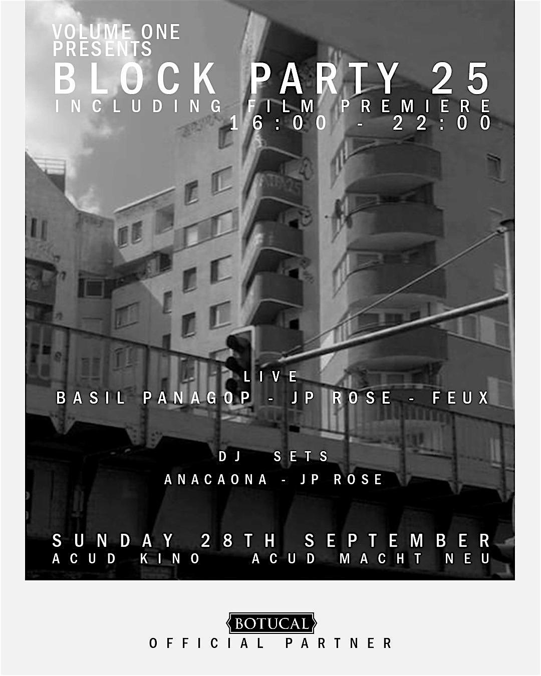 VOLUME ONE BLOCK PARTY 2025