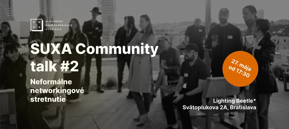 SUXA Community talk #2 Neformálne networkingové stretnutie