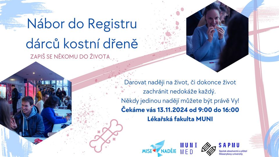 Nábor do Registru dárců kostní dřeně - LF MUNI