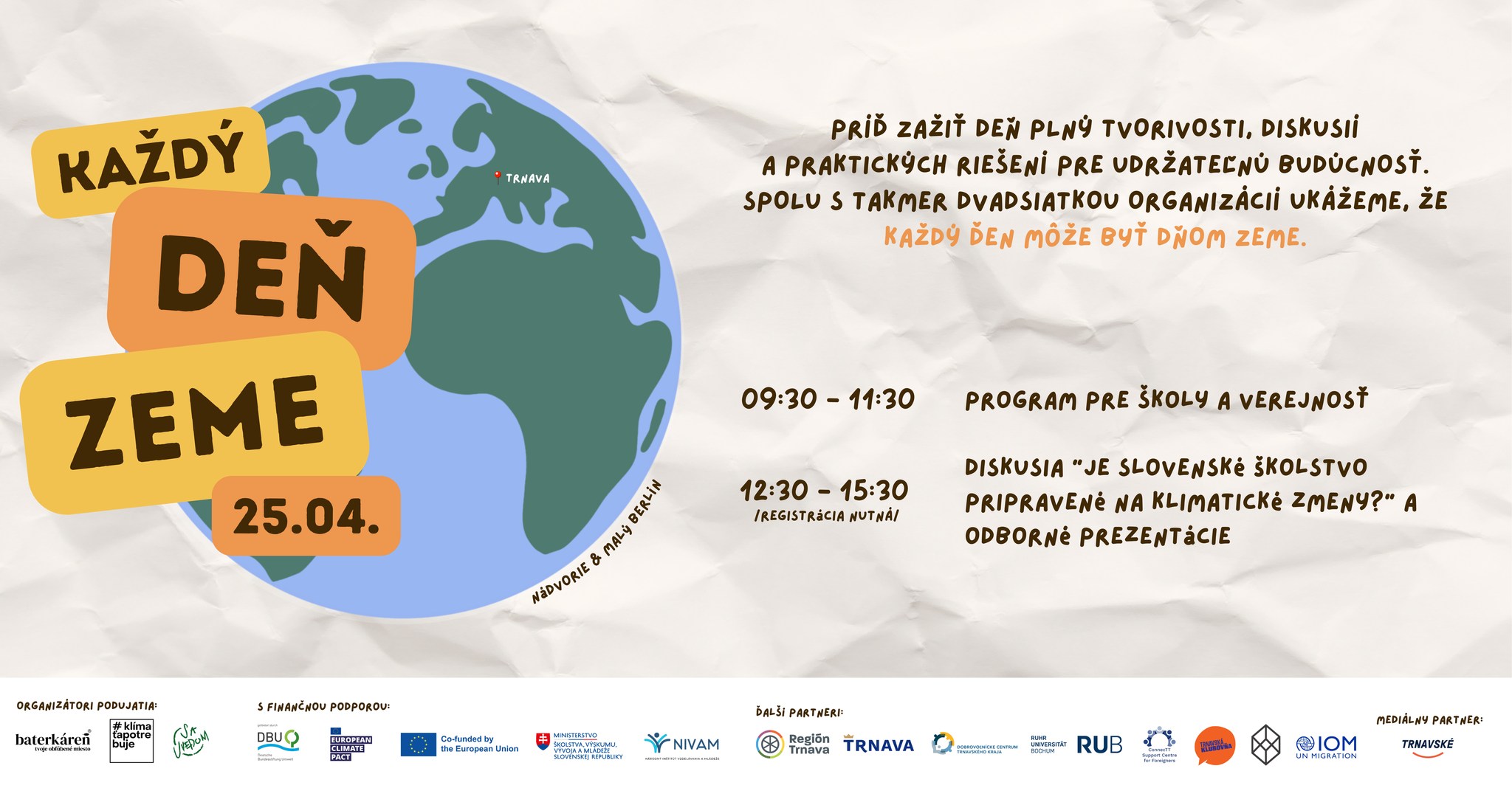 Každý deň Zeme _ festival o udržateľnosti v Trnave