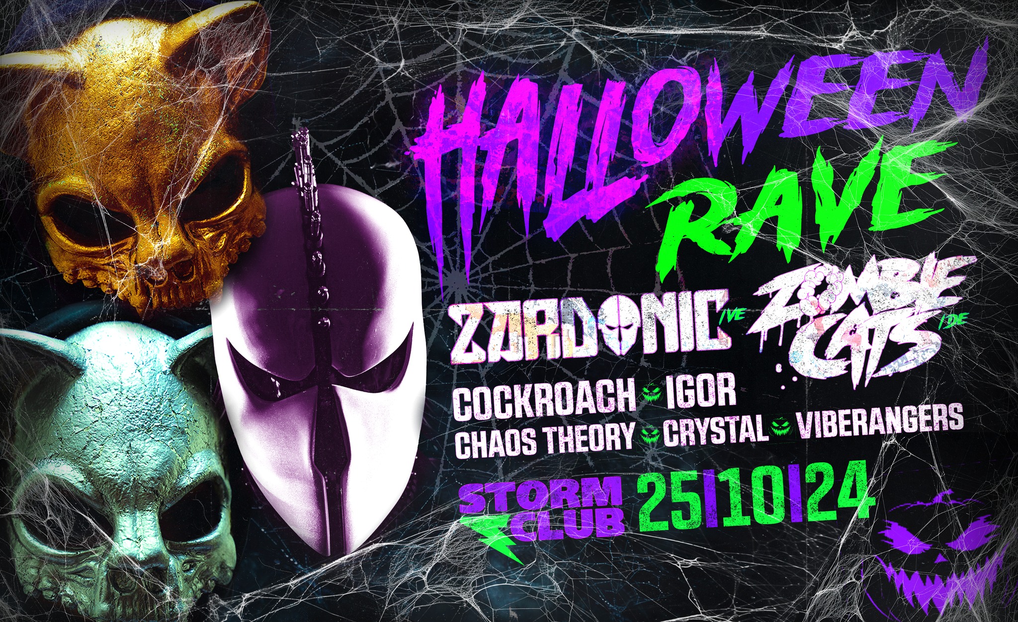 Halloween Rave 360° w/ Zardonic /VE/ & Zombie Cats /DE/ | 25.10.24 | Storm Club Prague