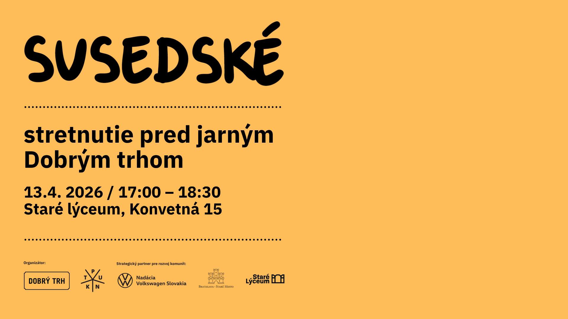 Susedské stretnutie pred jarným Dobrým trhom