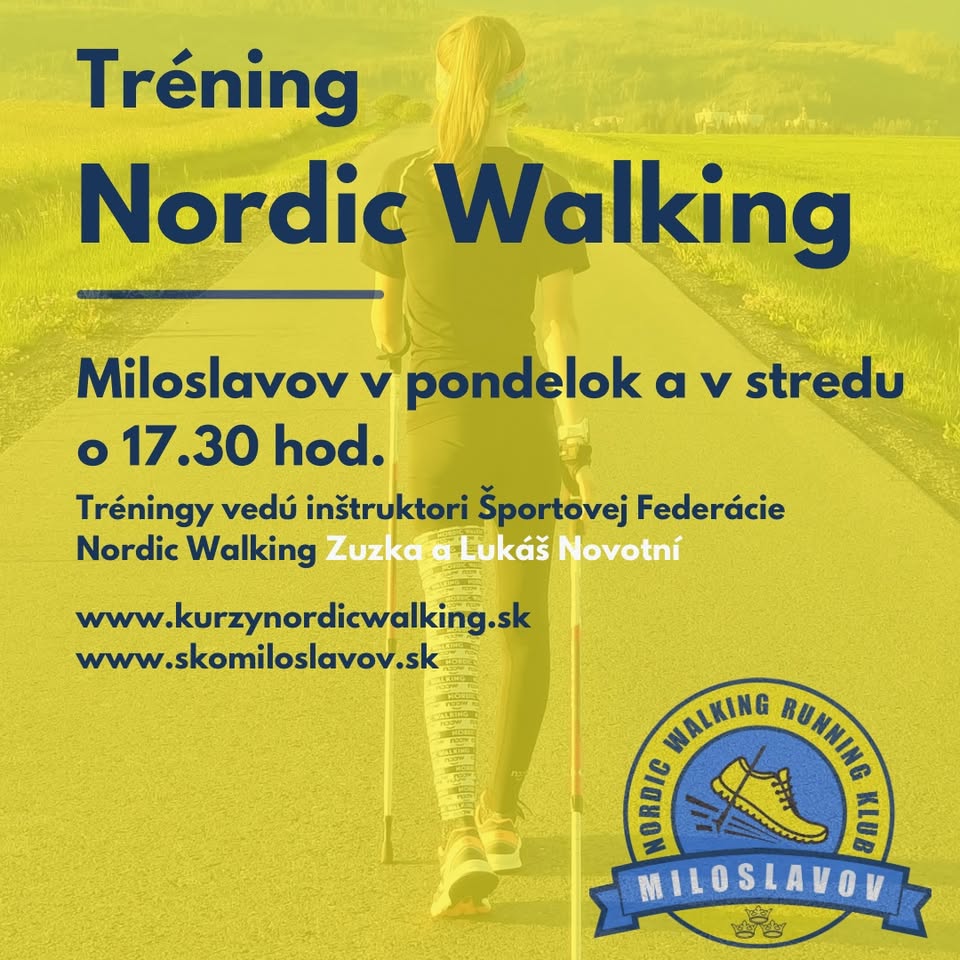 Tréning Nordic Walking Running klub Miloslavov