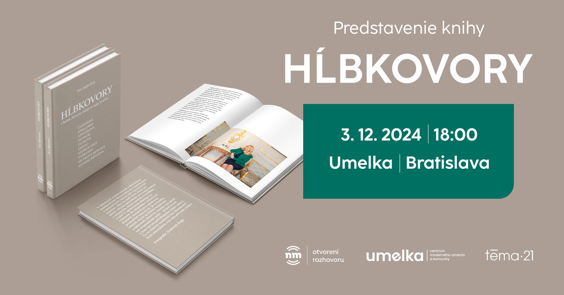 Predstavenie novej knihy hlbokých rozhovorov - HĹBKOVORY