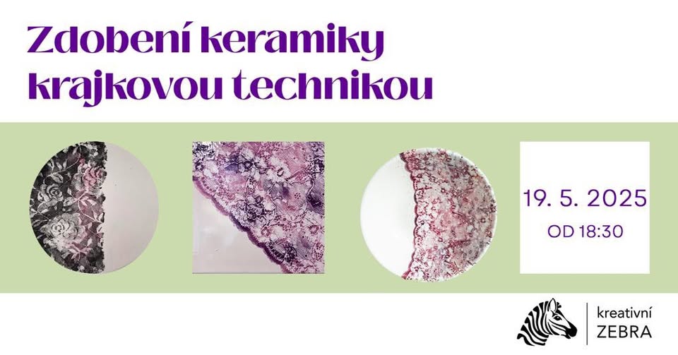 Večerní malování keramiky - krajková technika