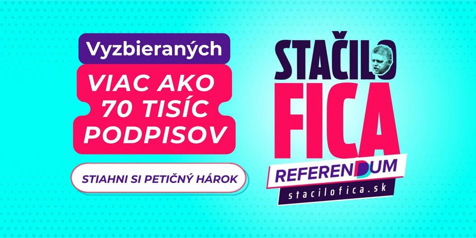 Podpisové akcie "STAČILOFICA"  - Aláírásgyűjtés az "ELÉGVOLTFICÓBÓL"