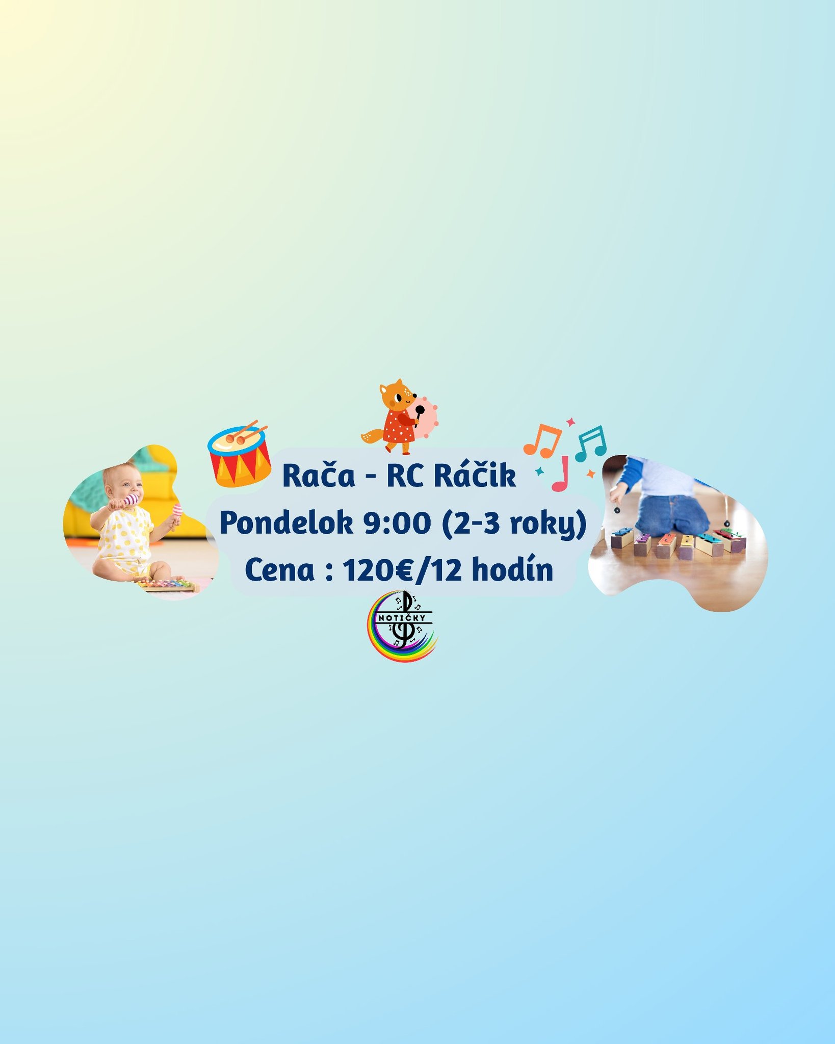 Hudobný krúžok Notičky (2-3 roky)