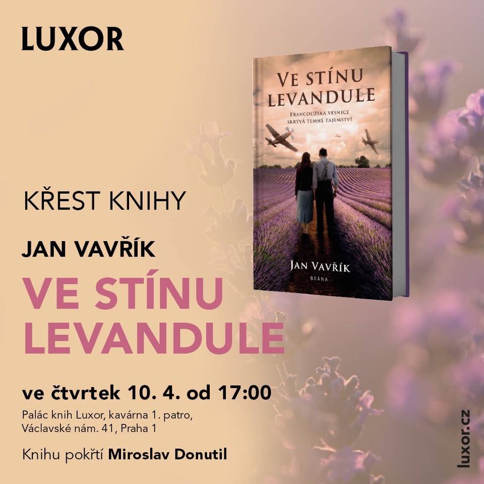 Křest knihy Jana Vavříka VE STÍNU LEVANDULE