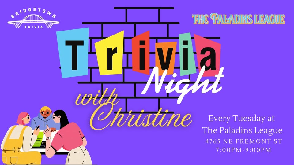 Tuesday Trivia at The Paladins League