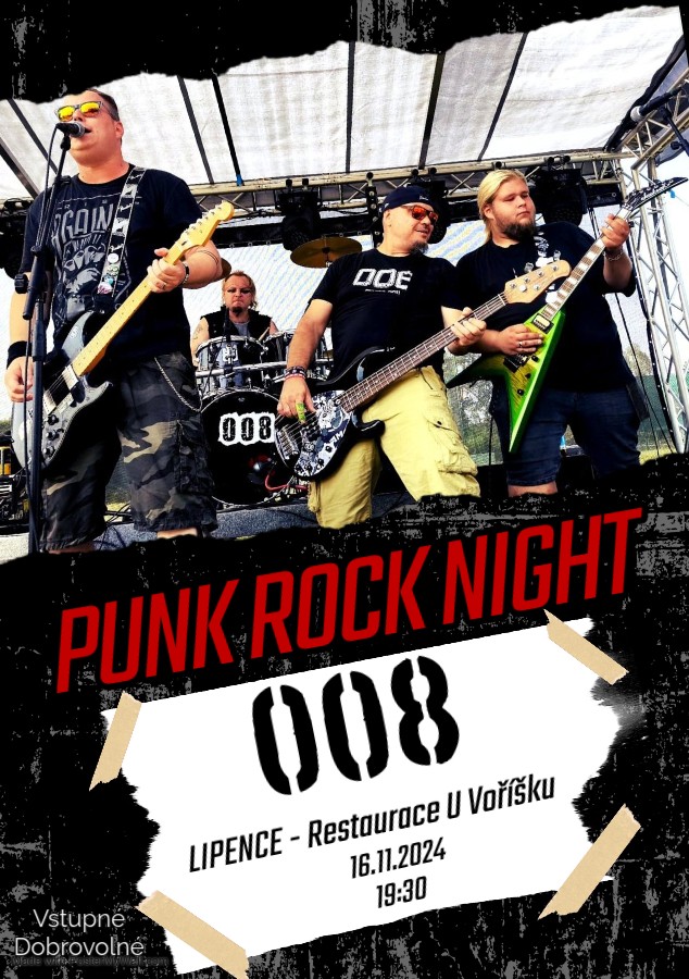 PUNK ROCK NIGHT - 008 - Lipence / Restaurace u Voříšku - 16.11. - 19:30