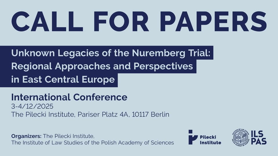 CALL FOR PAPERS: The 80th Anniversary of the Nuremberg Trial