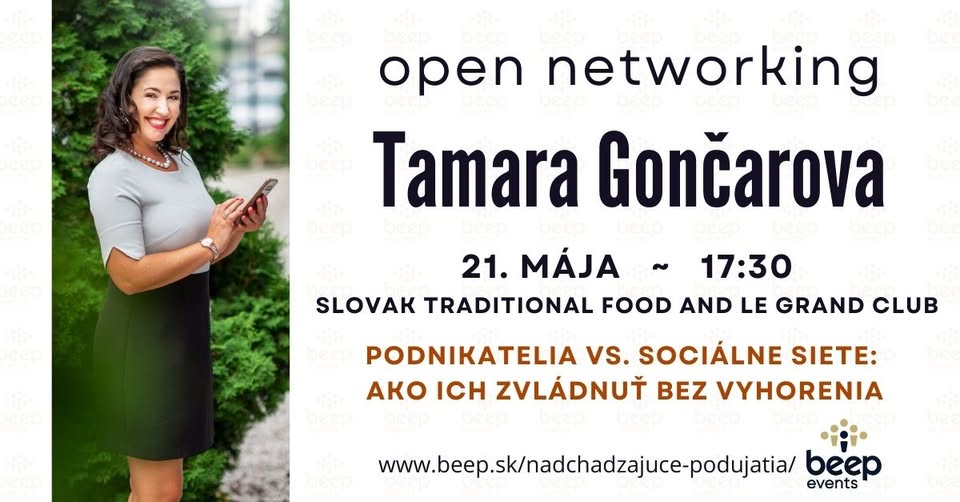 Tamara Gončarová - Podnikatelia vs. Sociálne siete BEEP EVENTS