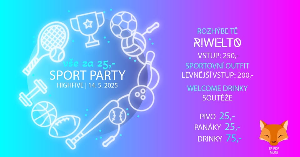 VŠE ZA 25,- SPORT PARTY