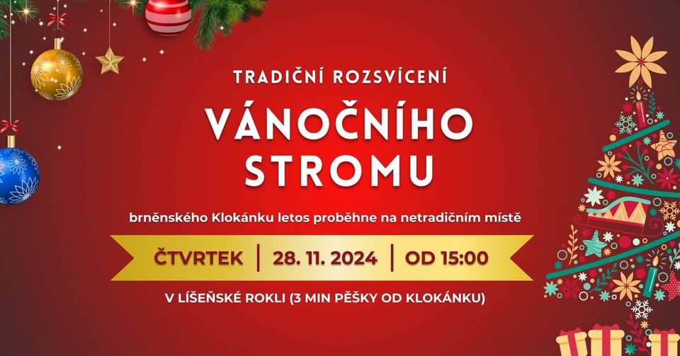 Tradiční rozsvícení vánočního stromu Klokánku Brno