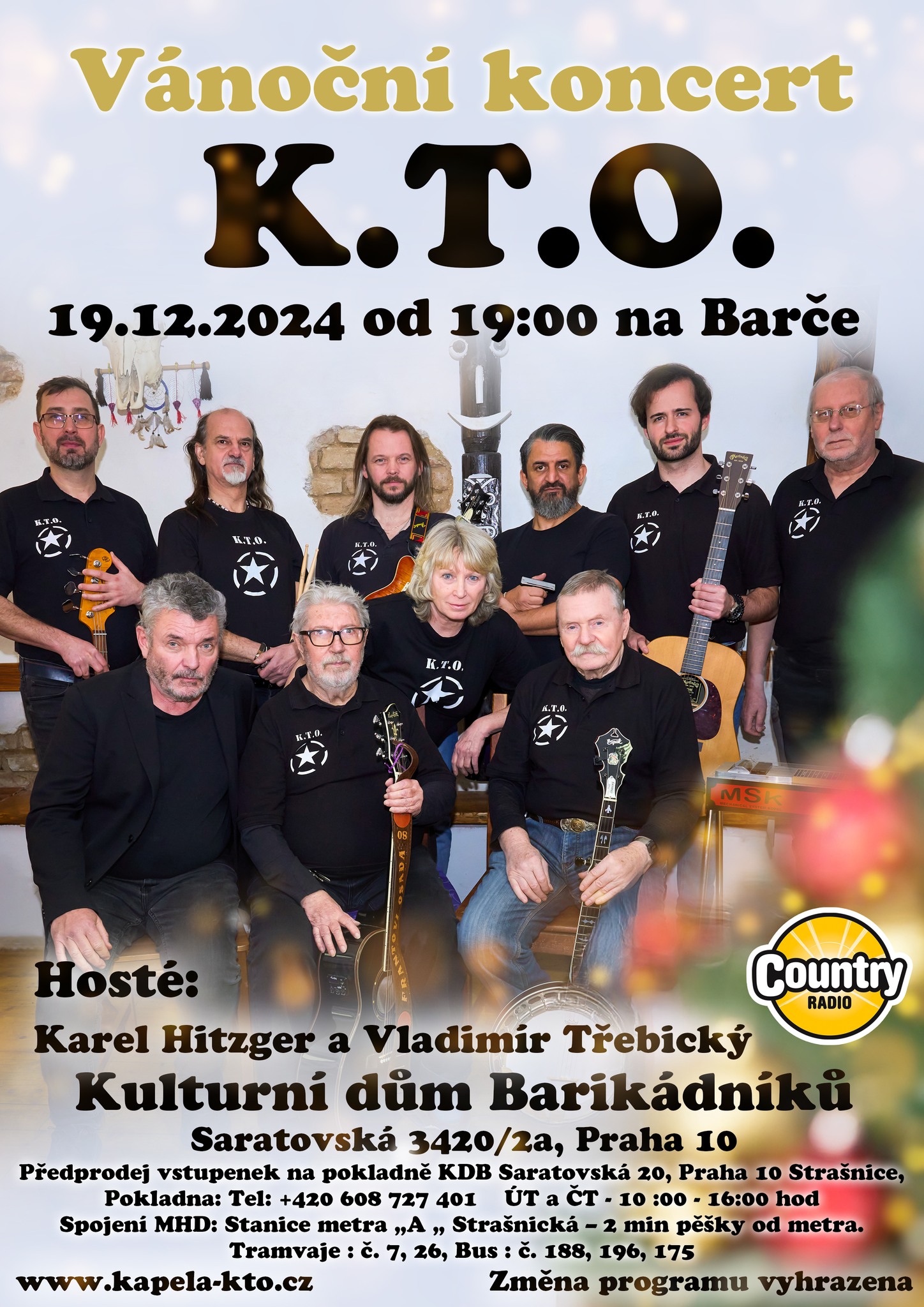 Vánoční koncert K.T.O. na Barče