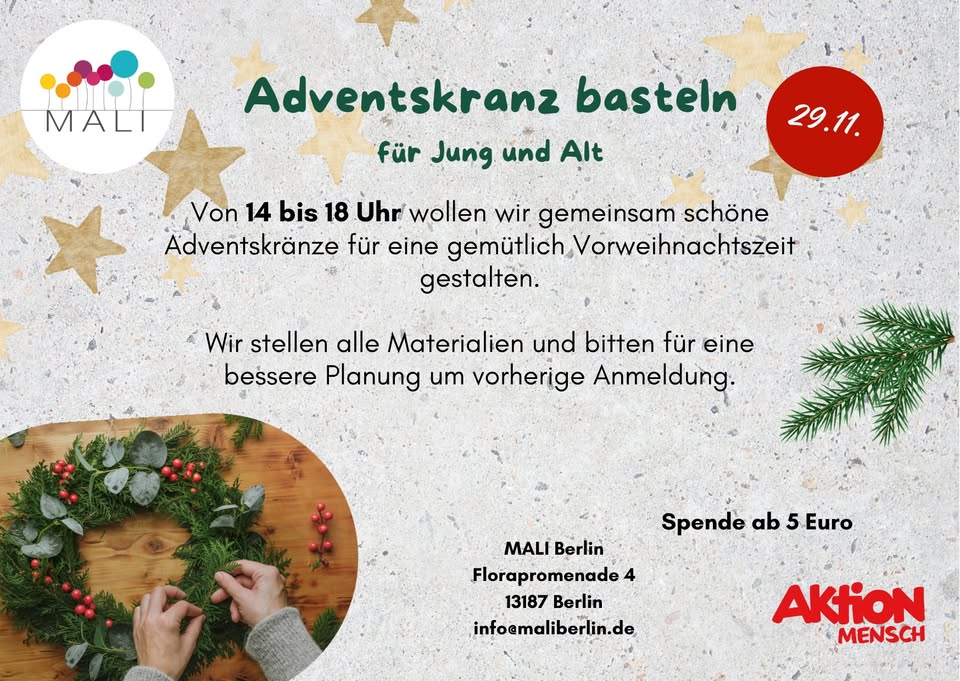 Adventskranz basteln