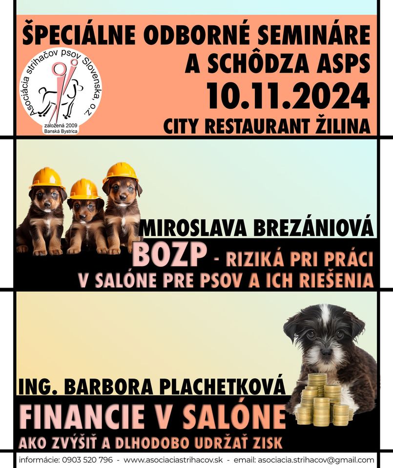 Špeciálne odborné semináre a SCHÔDZA ASPS 10.11.2024 v Žiline