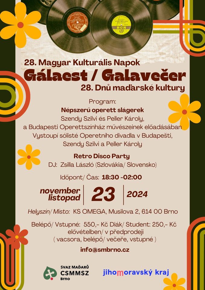 GÁLAEST - 28. Brünni Magyar Bál  ~  GALAVEČER - 28. Maďarský ples v Brně