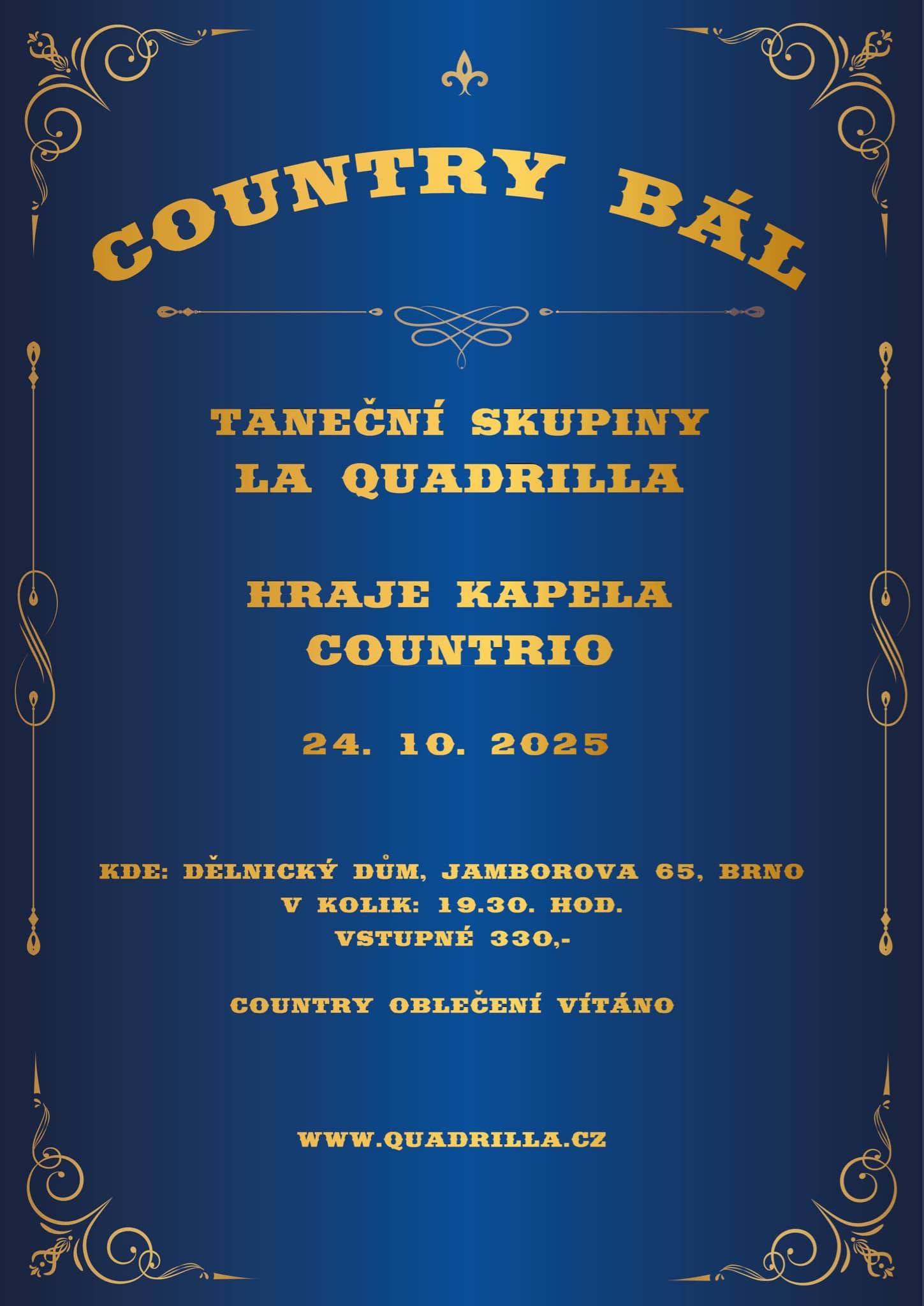 Country bál tanečního souboru La Quadrilla Brno