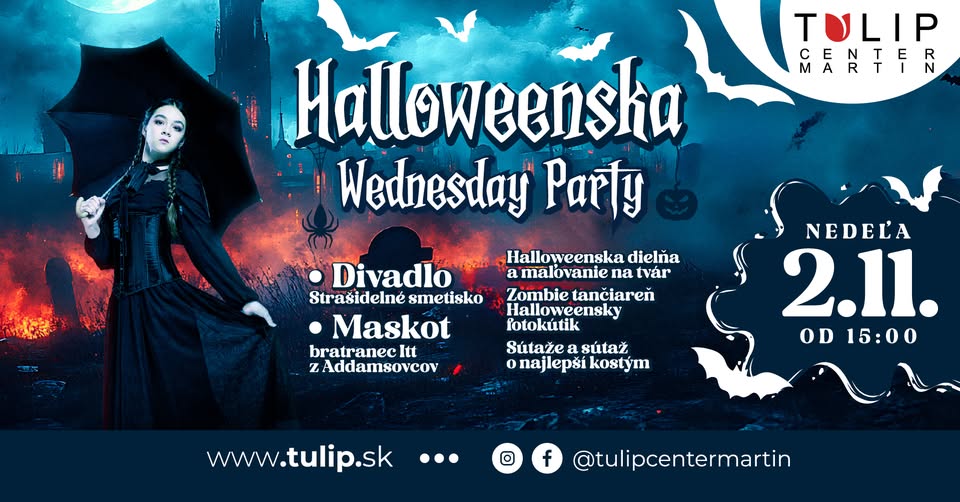 🎃 Halloweenska Wednesday Party v Tulipe 👻