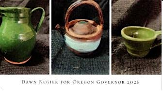 Dawn Regier's pottery fundraiser for Governor 2026