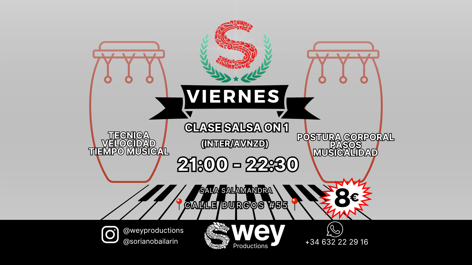 🌟 ¡Entrenamientos de Salsa on 1! 🌟                - Viernes 21:00 -