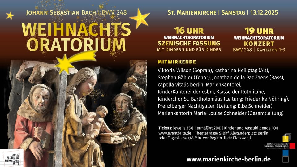 J. S. Bach: Weihnachtsoratorium, BWV 248 – Szenische Fassung für und mit Kindern