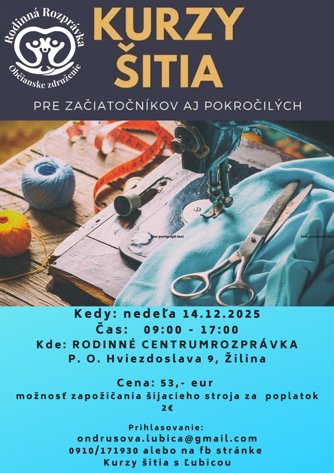 Kurz šitia s Ľubicou