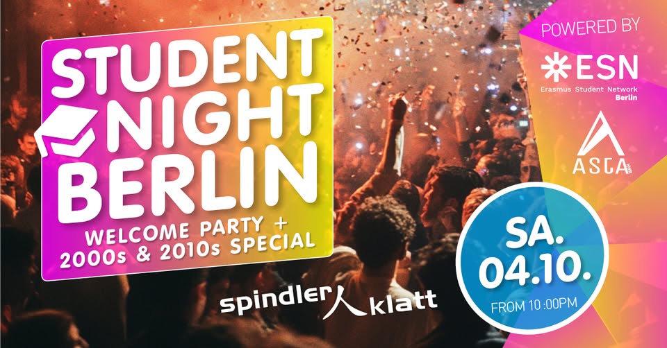 Student Night Berlin – Welcome Party + 2000s & 2010s Special