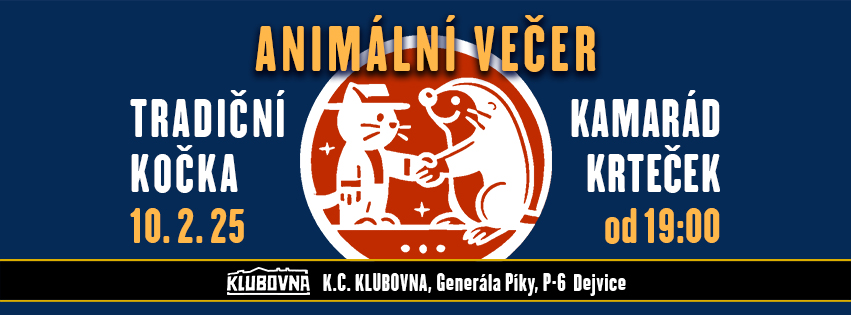 Animální večer - KK a Tradiční kočka v Klubovně