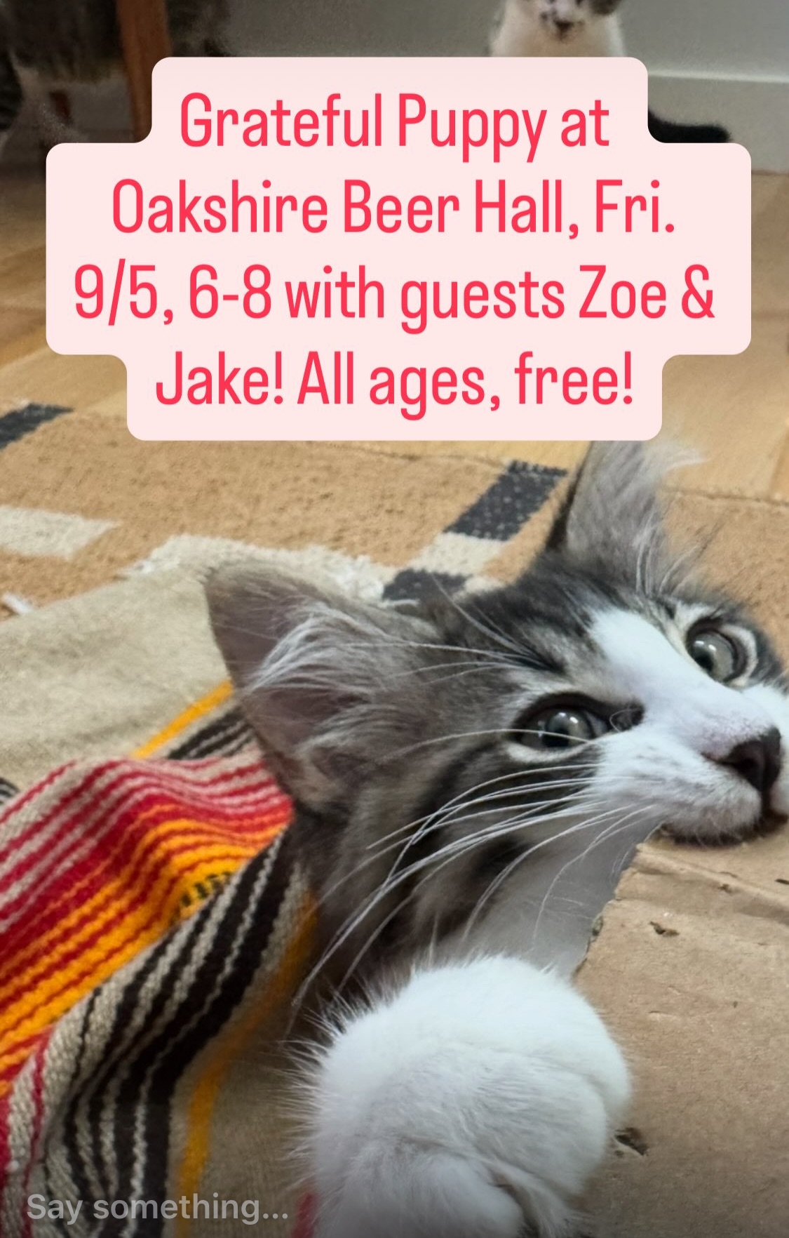 Grateful Puppy with Zoe & Jake at Oakshire Beer Hall