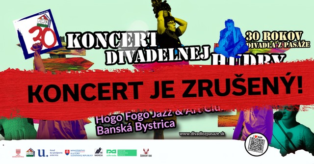 ZRUŠENÉ - Koncert divadelnej hudby/30 rokov Divadla z Pasáže
