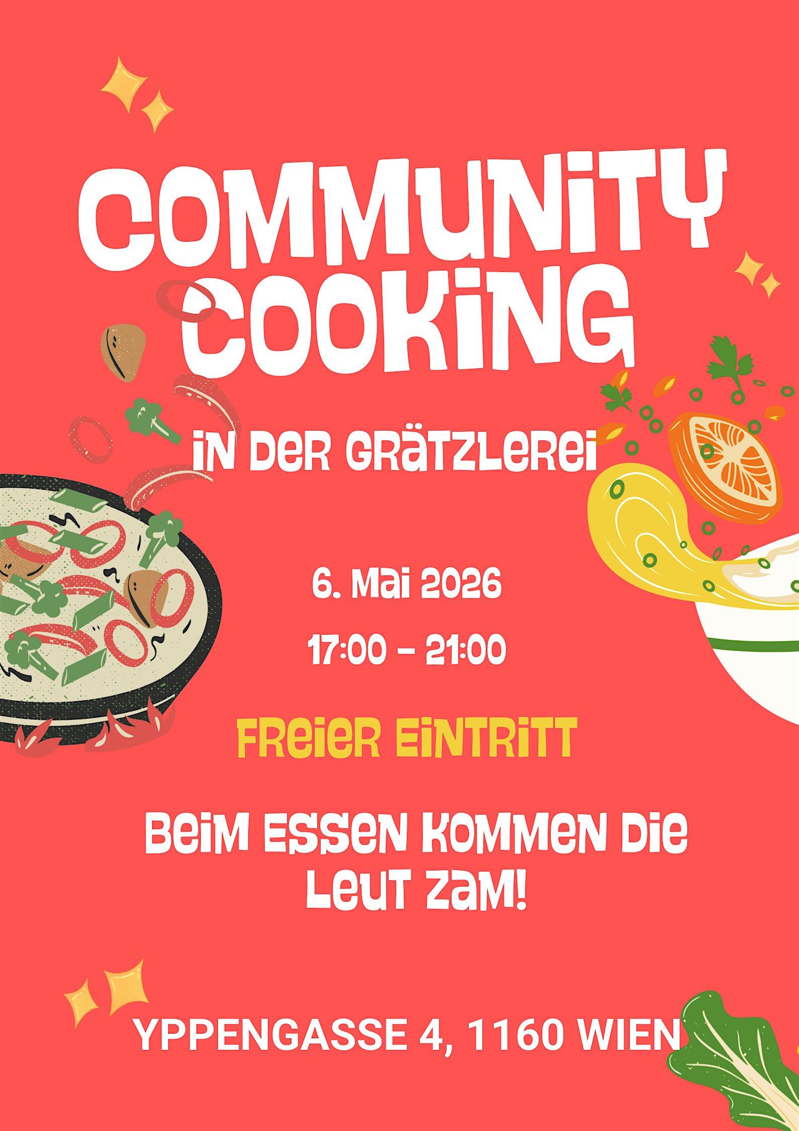 Community Cooking in der Grätzlerei