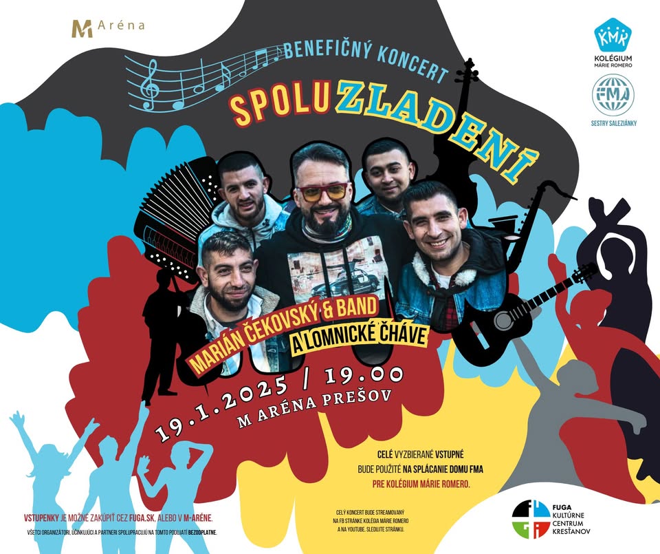 Benefičný koncert Mariána Čekovského a Lomnických čhávov pre Kolégium Márie Romero