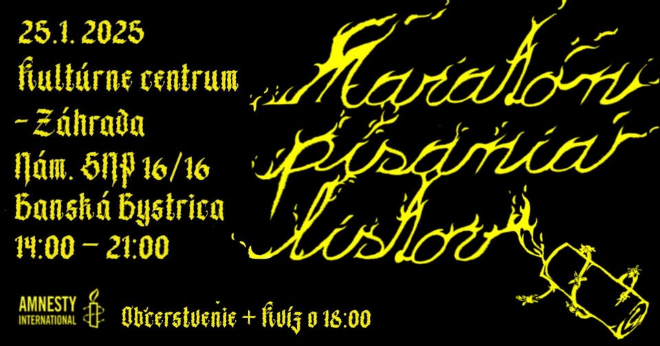 Maratón písania listov v Záhrade