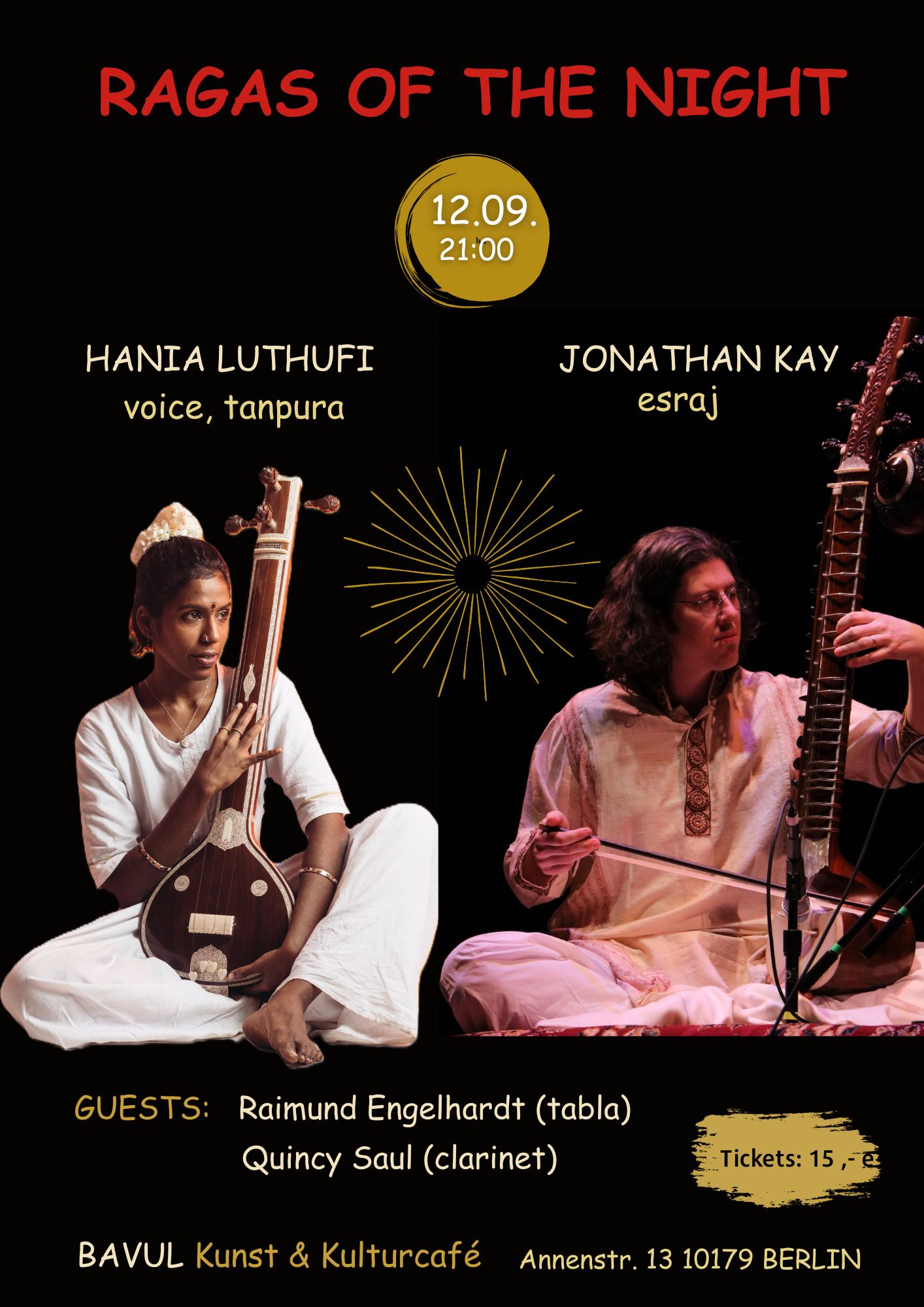 RAGAS OF THE NIGHT - Indian Music Concert with HANIA LUTHUFI & JONATHAN KAY