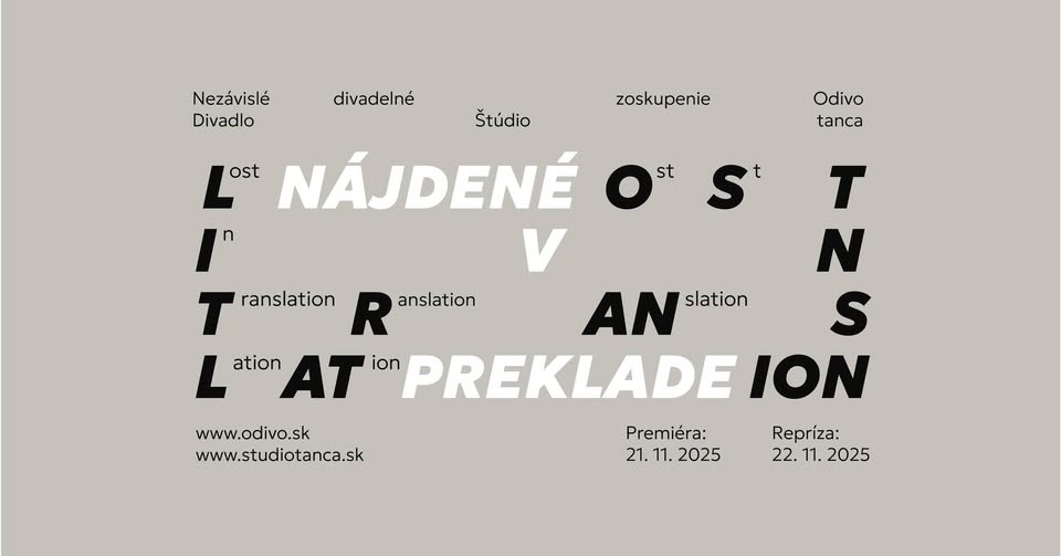 Premiéra // Odivo + Divadlo Štúdio tanca: Lost in translation / Nájdené v preklade