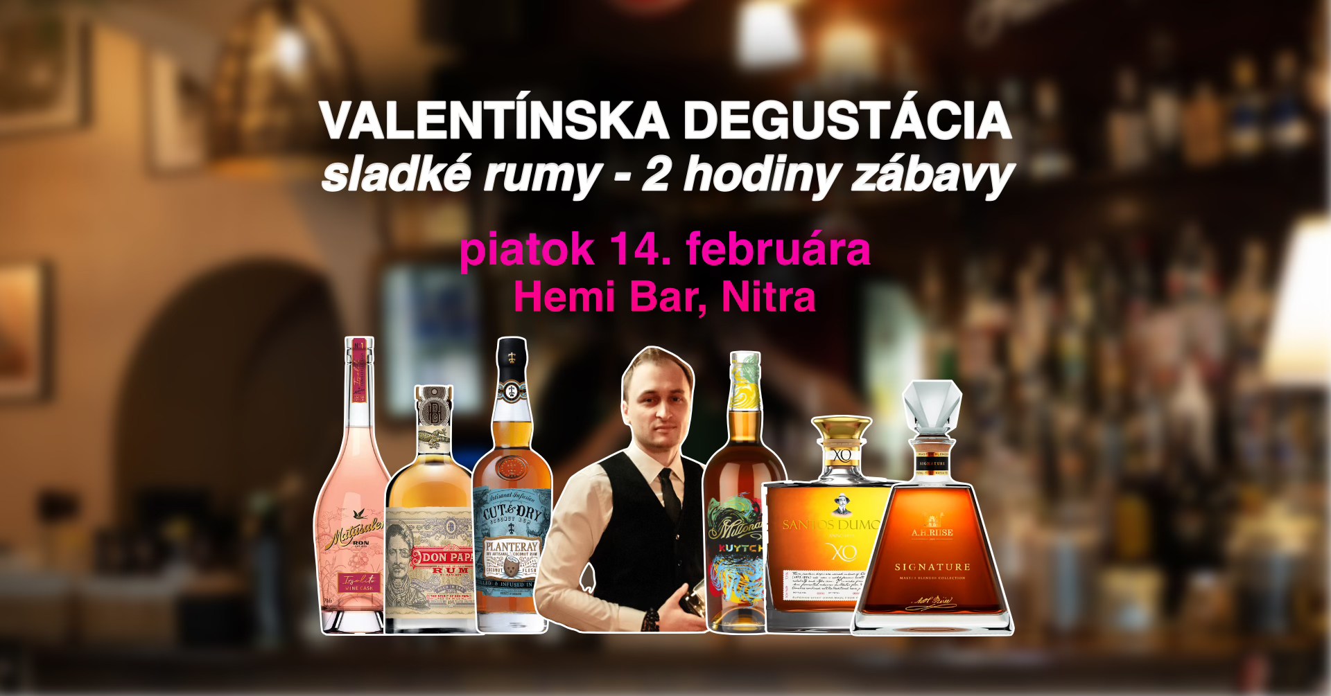 Valentínska Riadená Degustácia Sladkých Rumov v Nitre