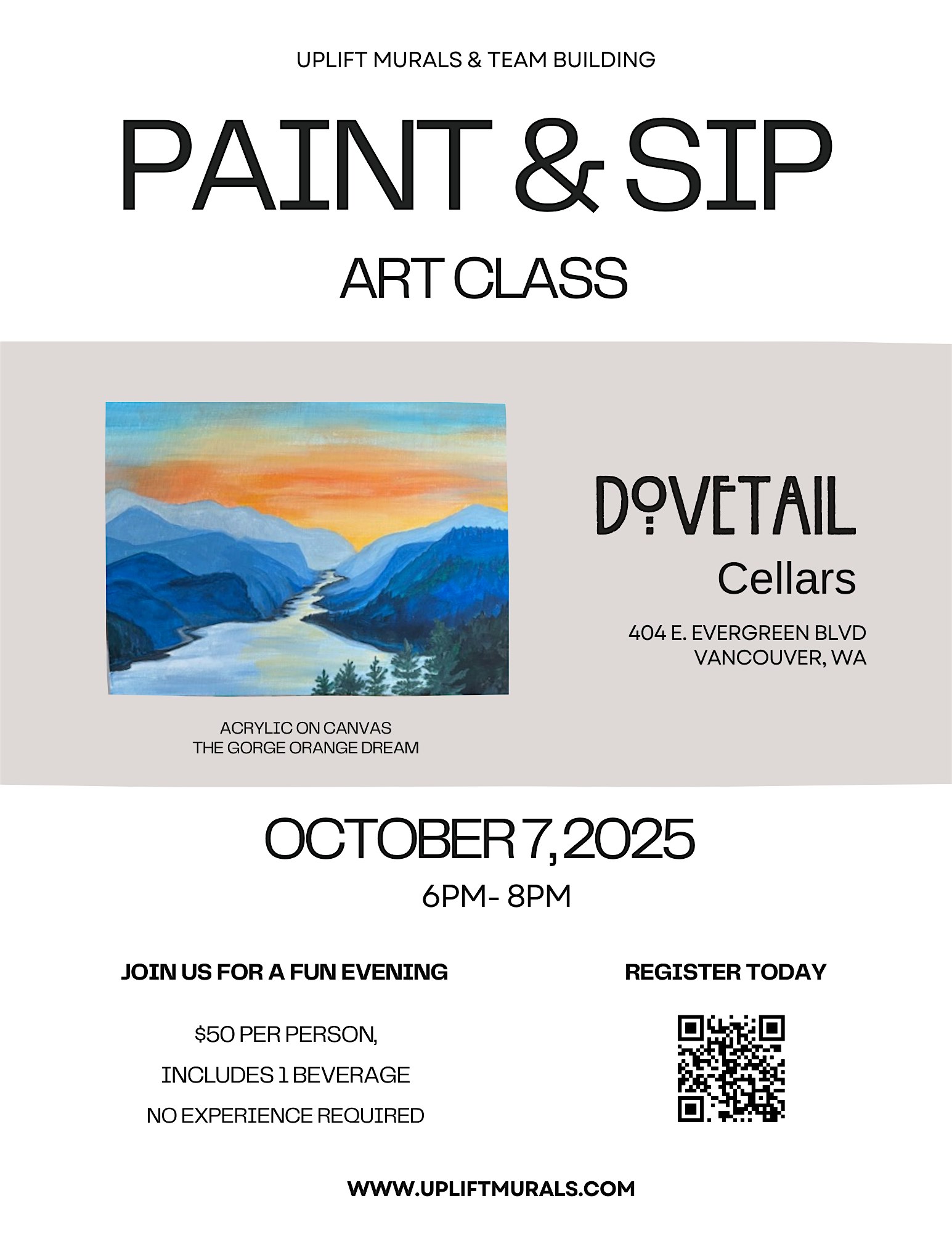 Paint & Sip at Dovetail Cellars