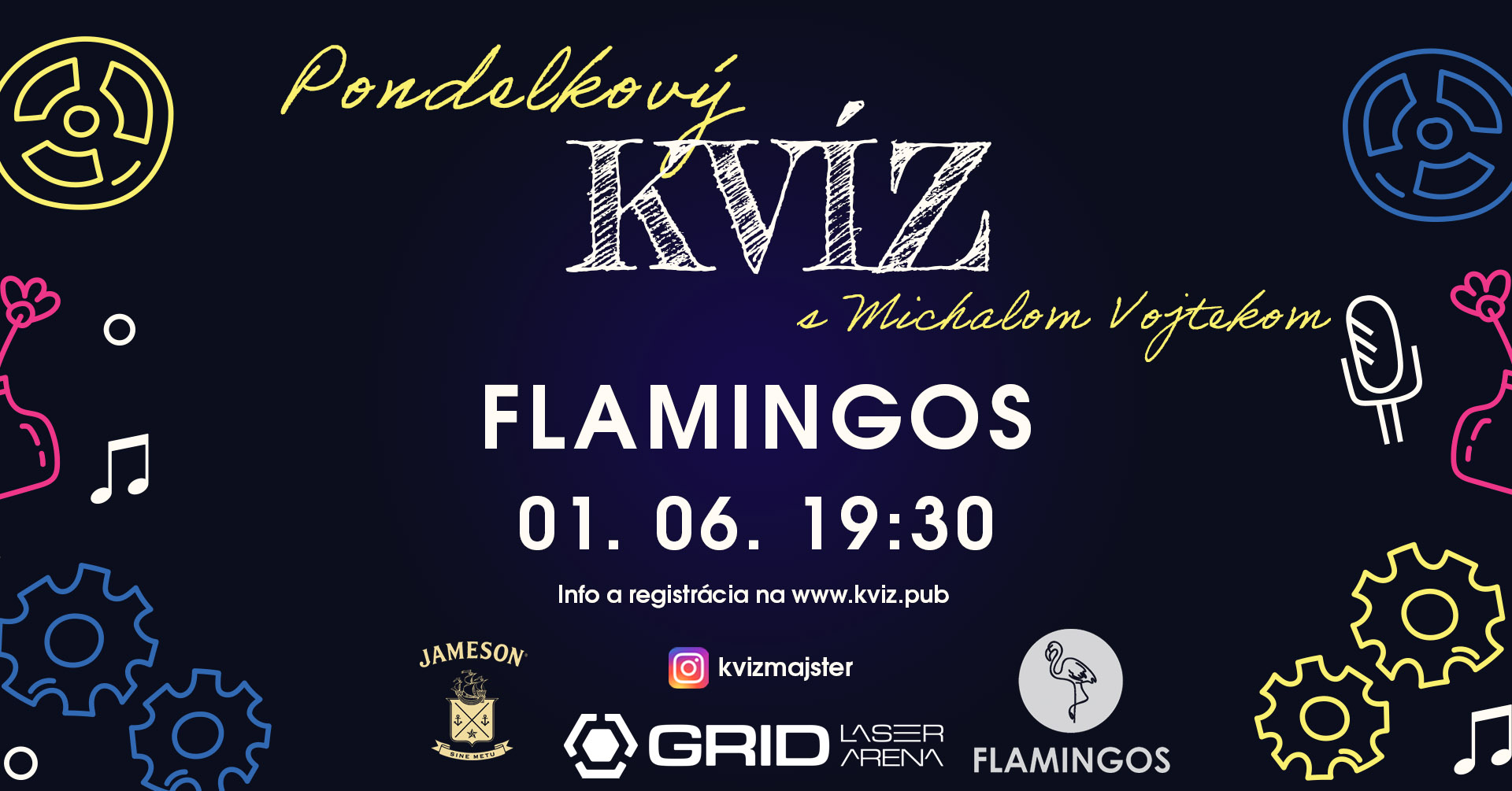 Kvízový PONDELOK vo FLAMINGOS (MT) - 1. 6. 19:30