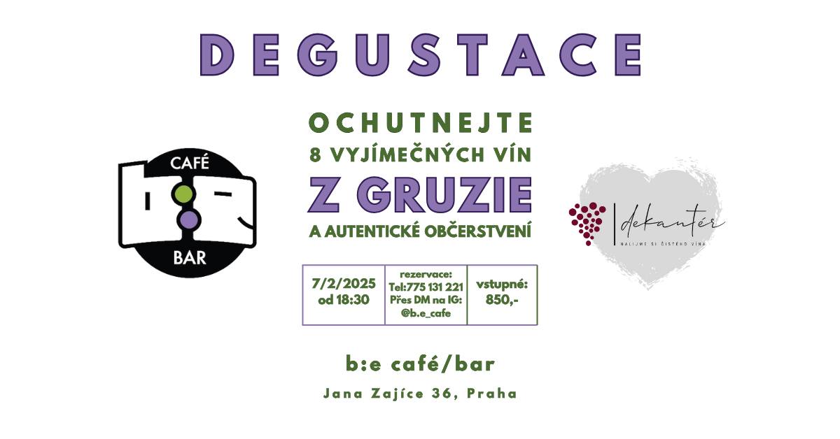 Degustace gruzínských vín v b:e café
