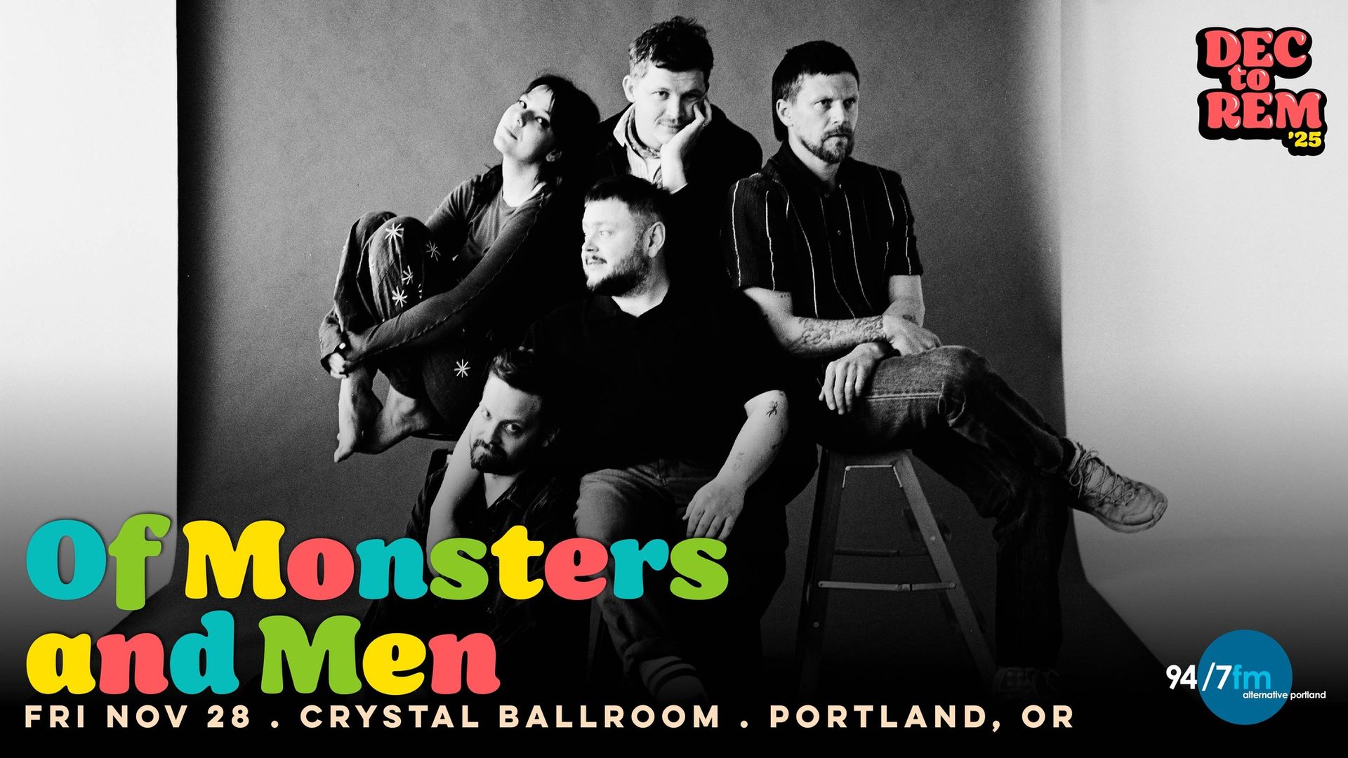 94/7fm "A December to Remember" hosts Of Monsters and Men, with guests DJ Gregarious and VJ Disorder