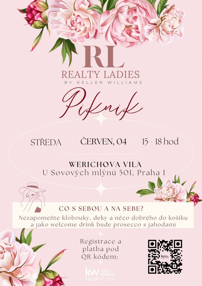 6. setkání Realty Ladies - piknik ve Werichově vile