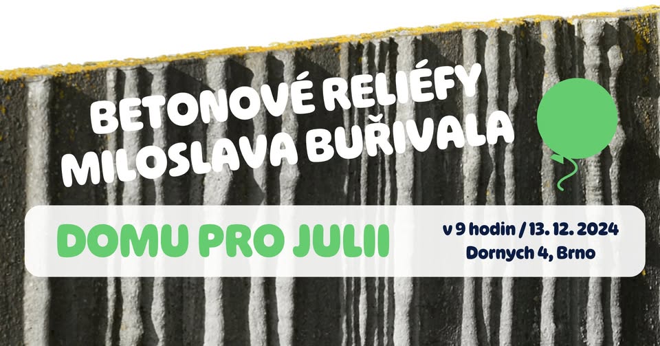 Betonové reliéfy Miloslava Buřivala Domu pro Julii