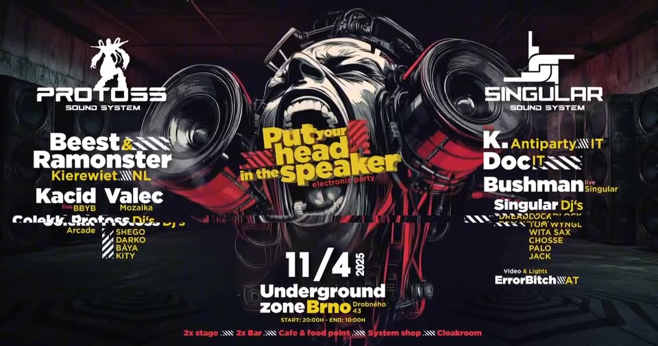 Put your head in the speaker