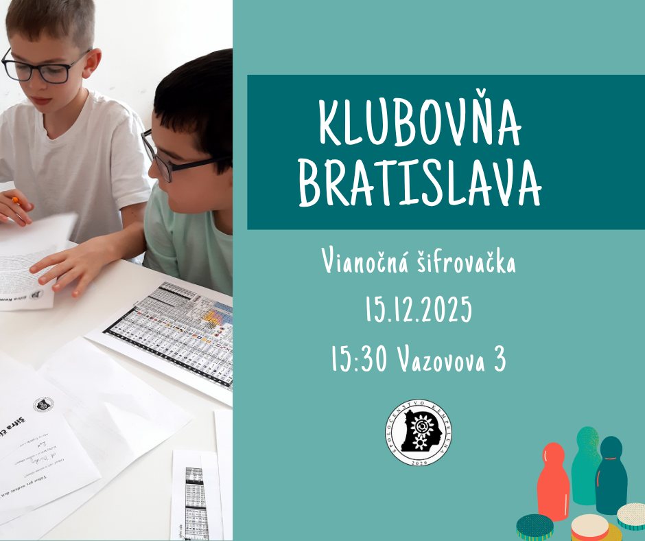 Klubovňa Bratislava - Vianočná šifrovačka