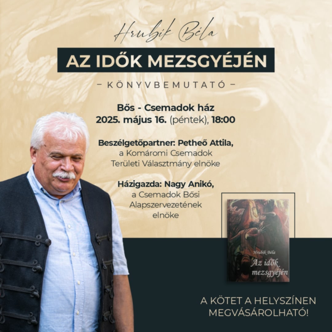 Hrubík Béla könyvbemutatója Bősön a Csemadok-házban