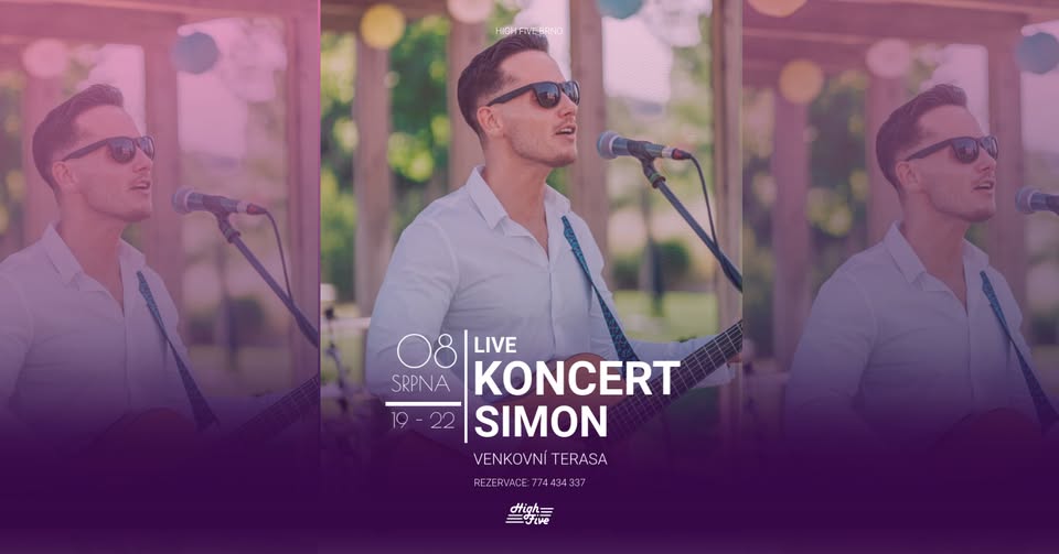 LIVE KONCERT | SIMON | LETNÍ TERASA HIGH FIVE