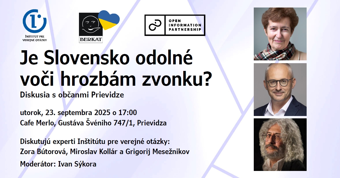 Je Slovensko odolné voči hrozbám zvonku? Diskusia s občanmi Prievidze